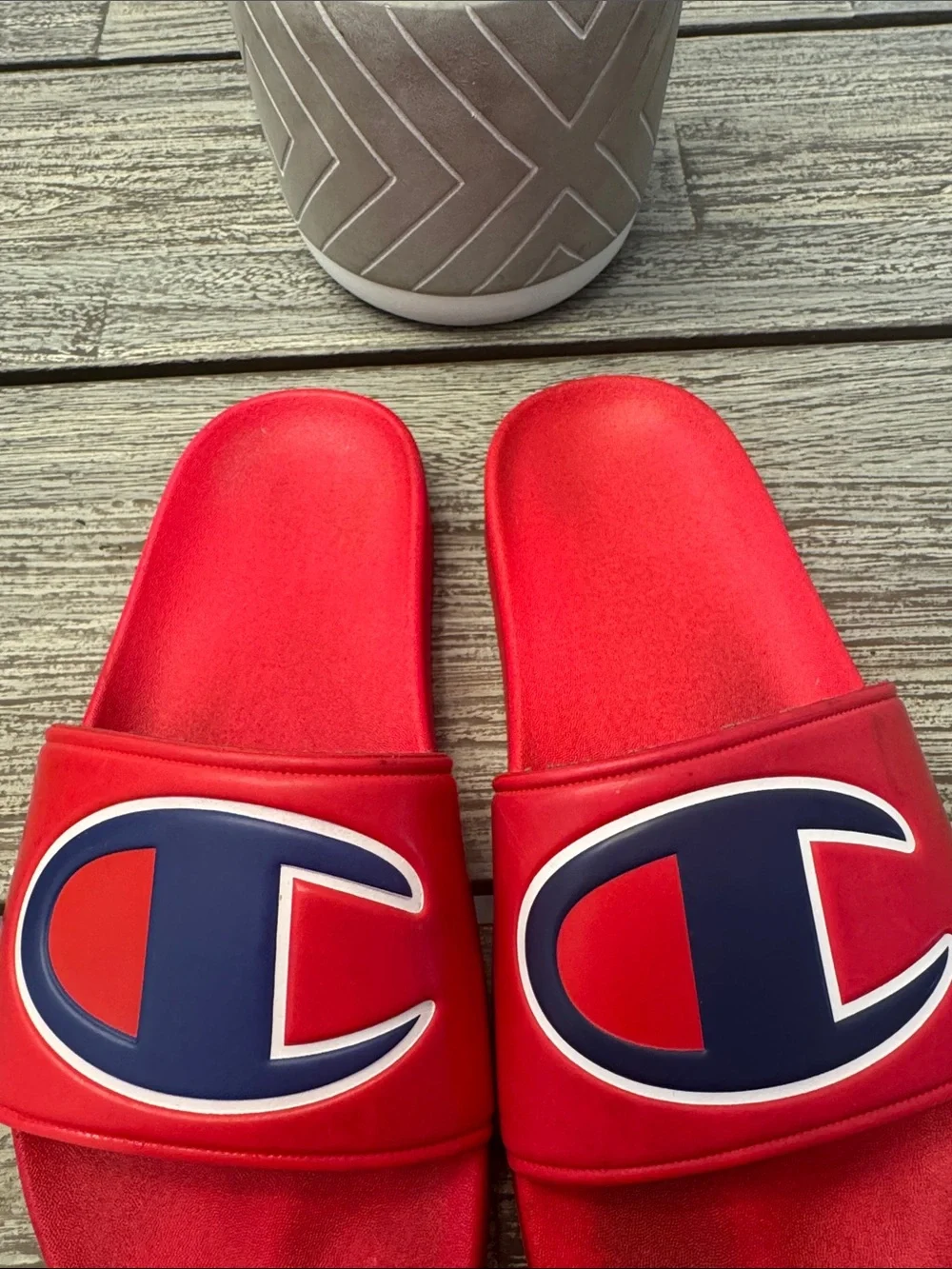 Boys Champion Ipo Big C Logo Slide Sandals, size 3 (little kid)